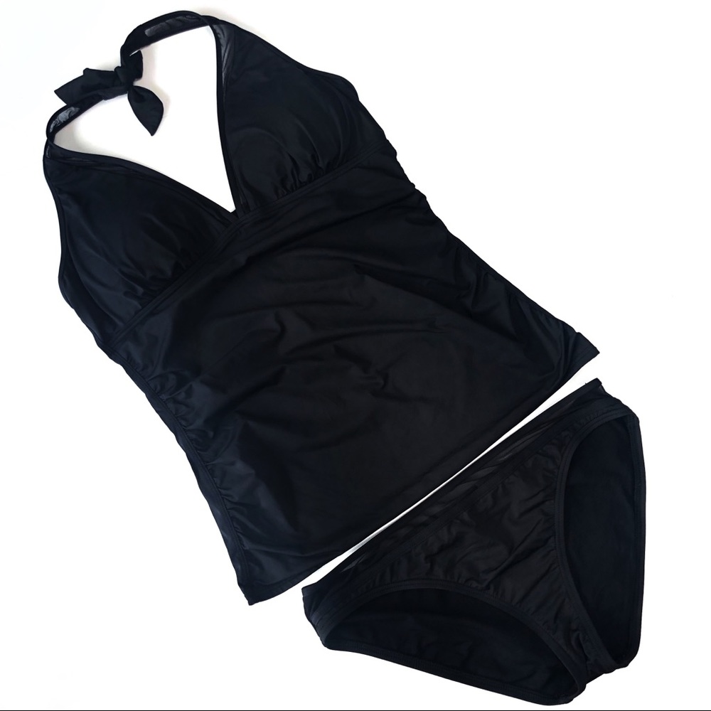 Tommy Bahama Black Tankini Swimsuit Set Black M